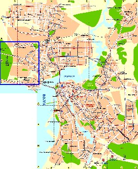 Transporte mapa de Kazan