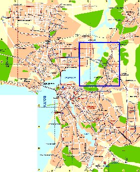 Transporte mapa de Kazan