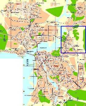 Transporte mapa de Kazan