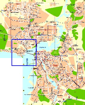 Transporte mapa de Kazan