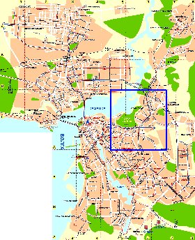 Transporte mapa de Kazan