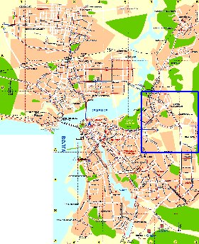 Transporte mapa de Kazan