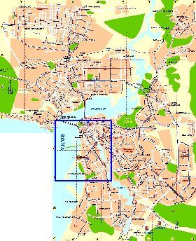 Transporte mapa de Kazan