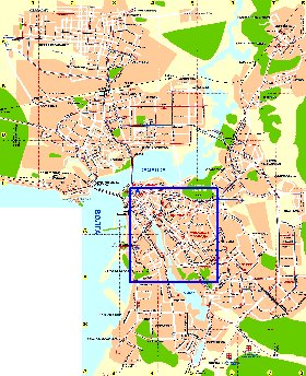 Transporte mapa de Kazan