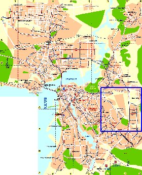 Transporte mapa de Kazan