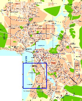 Transporte mapa de Kazan