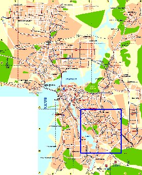 Transporte mapa de Kazan