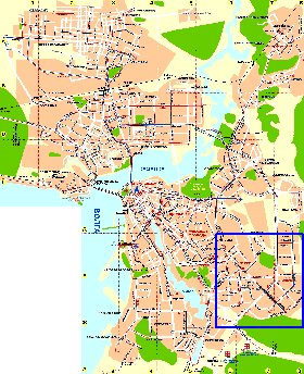 Transporte mapa de Kazan