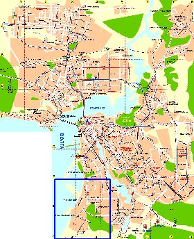 Transporte mapa de Kazan