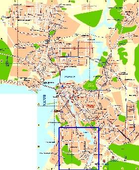 Transporte mapa de Kazan