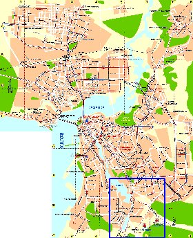 Transporte mapa de Kazan