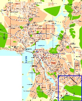 Transporte mapa de Kazan