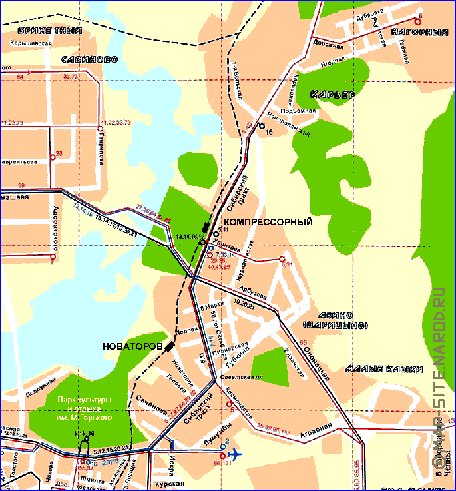 Transporte mapa de Kazan