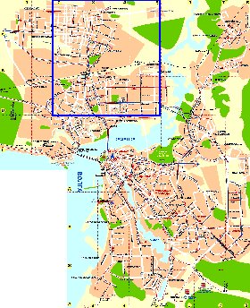 Transporte mapa de Kazan