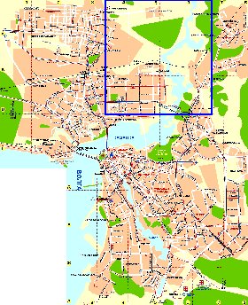 Transporte mapa de Kazan