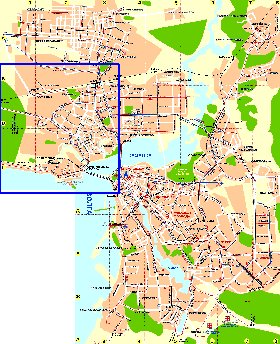 Transporte mapa de Kazan