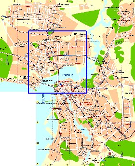 Transporte mapa de Kazan