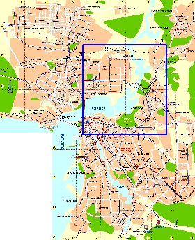 Transporte mapa de Kazan