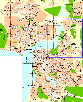 Transporte mapa de Kazan