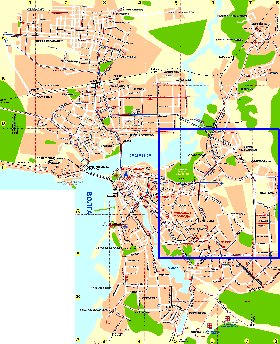 Transporte mapa de Kazan