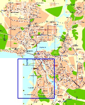 Transporte mapa de Kazan