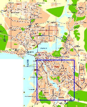 Transporte mapa de Kazan