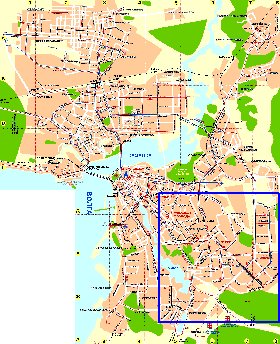 Transporte mapa de Kazan