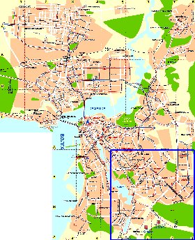 Transporte mapa de Kazan