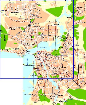 Transporte mapa de Kazan