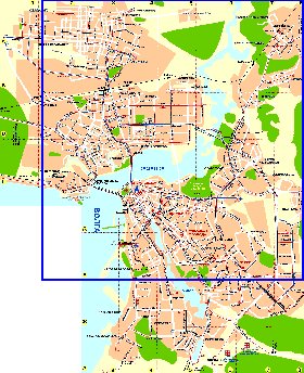 Transporte mapa de Kazan