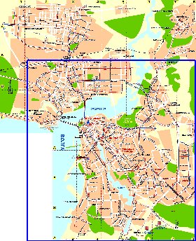 Transporte mapa de Kazan