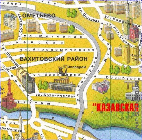 mapa de Kazan