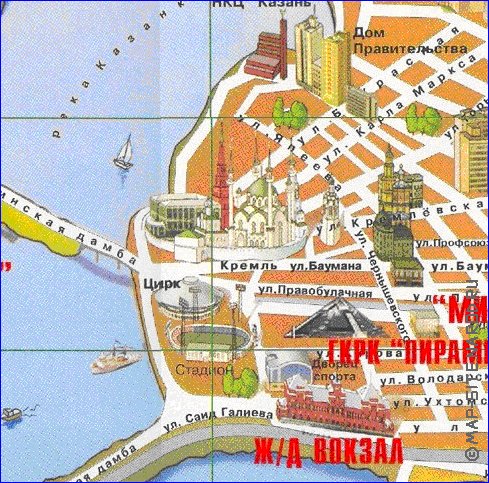 mapa de Kazan