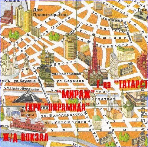 mapa de Kazan