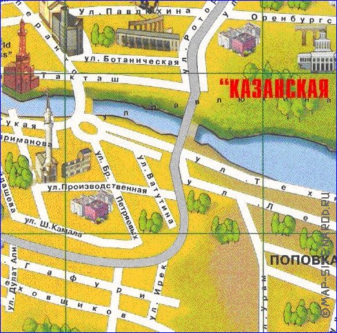 mapa de Kazan