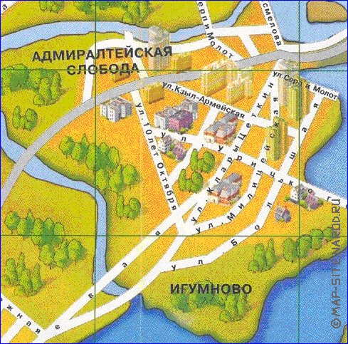 mapa de Kazan