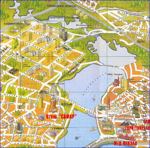 mapa de Kazan