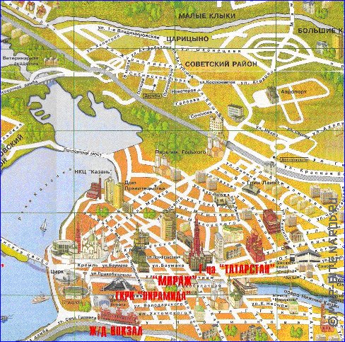 mapa de Kazan