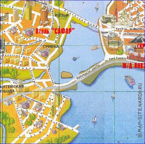 mapa de Kazan