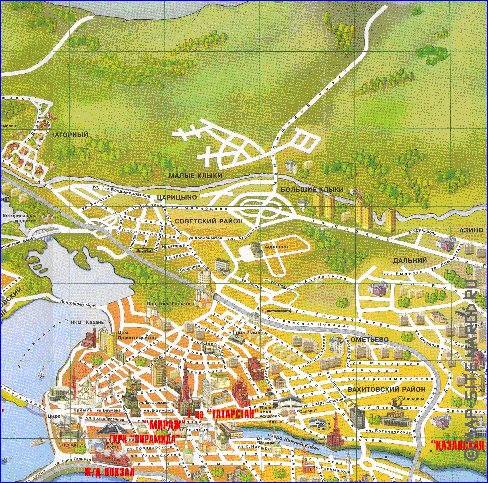 mapa de Kazan