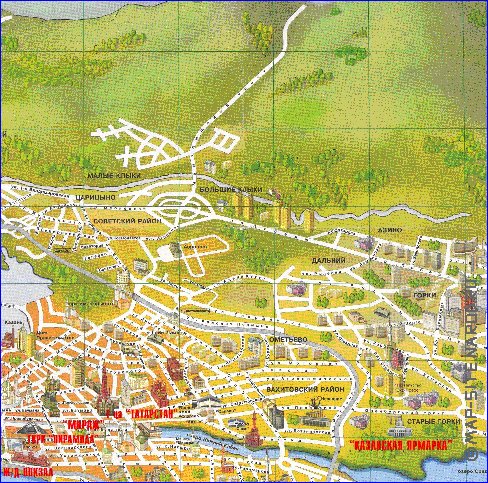 mapa de Kazan