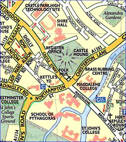 carte de Cambridge en anglais