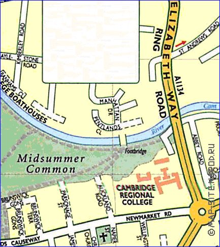 carte de Cambridge en anglais