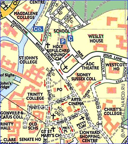 carte de Cambridge en anglais