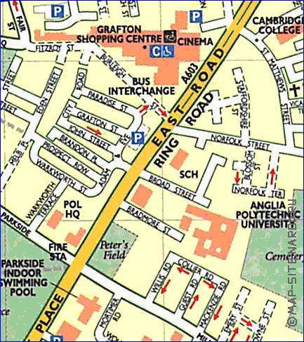 carte de Cambridge en anglais