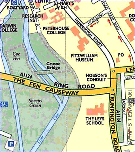 carte de Cambridge en anglais