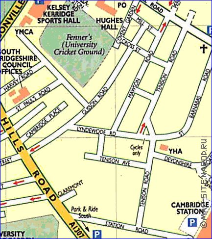 carte de Cambridge en anglais