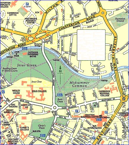 carte de Cambridge en anglais
