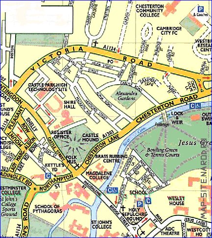 carte de Cambridge en anglais