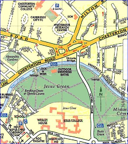 carte de Cambridge en anglais